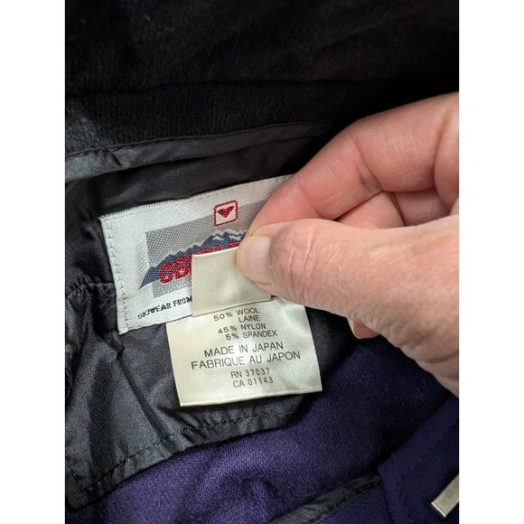 Obermeyer Vintage Ski Stirrup Pants W Loop Junior Cadets Sz 14 Purple Wool (50%) - Picture 7 of 11